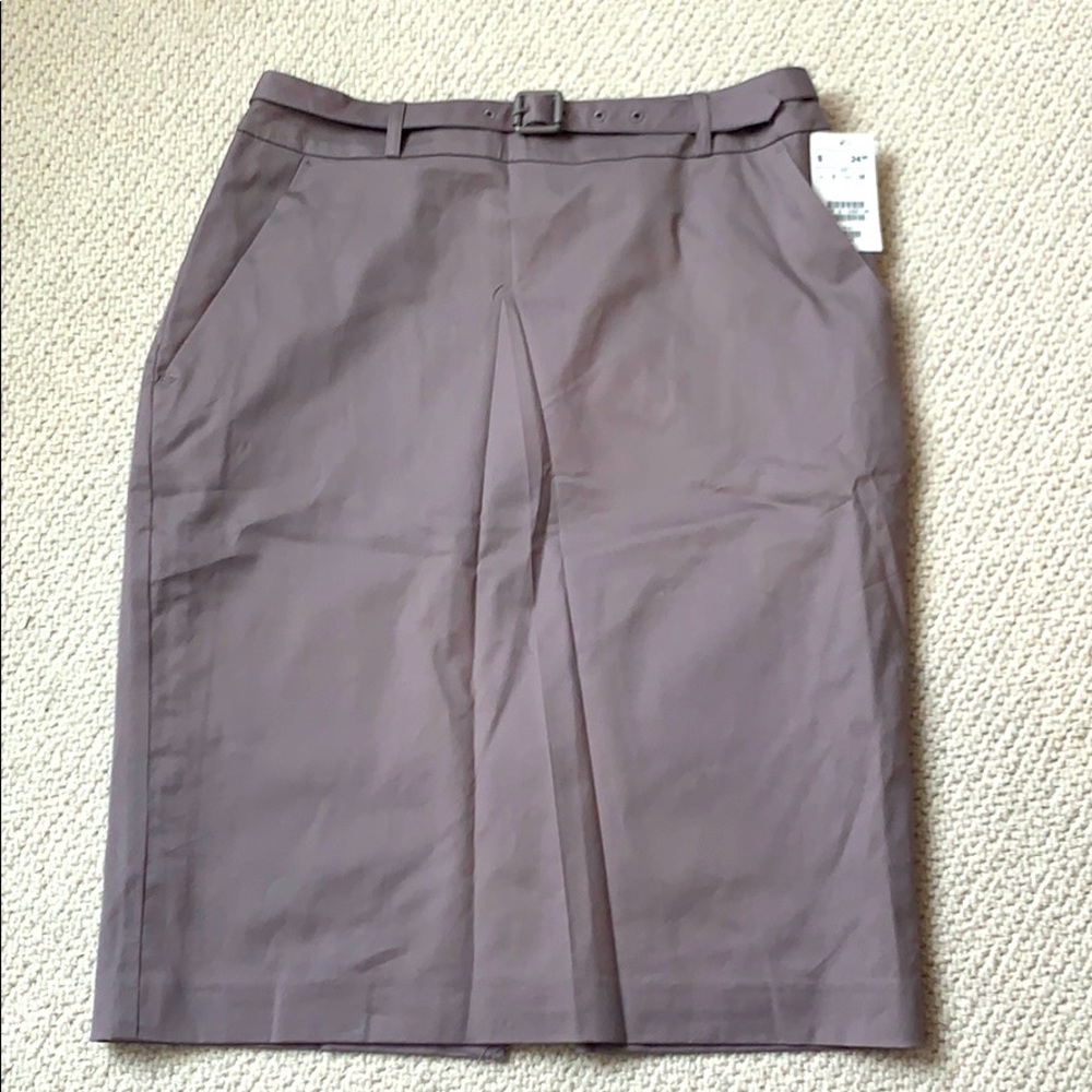 NWT H&M Gray Pencil Skirt w/ Belt Sz 8